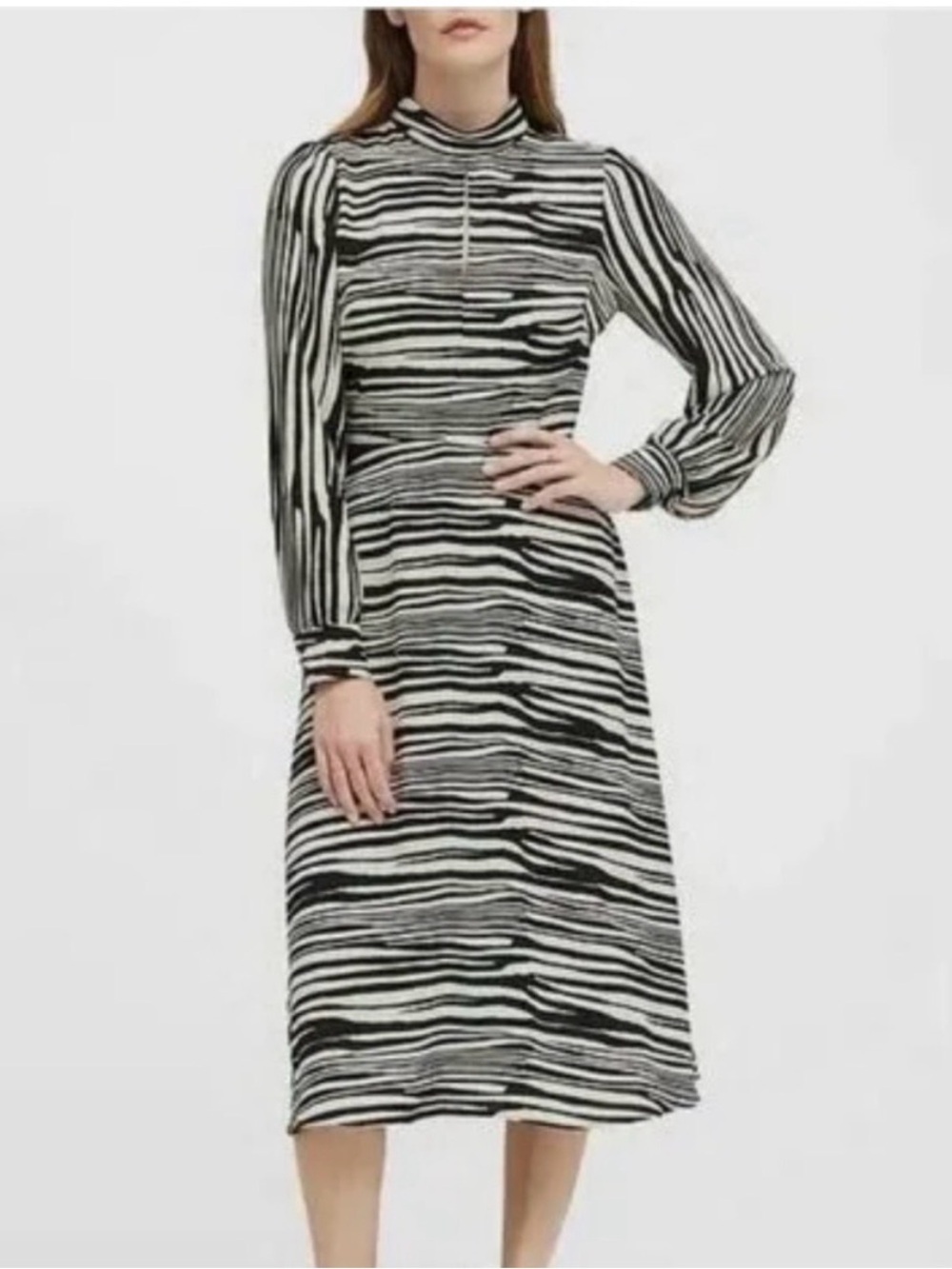Banana Republic Mock Neck Midi Dress